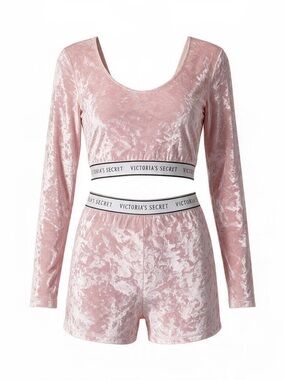Victoria’s Secret Two Piece Velvet, Biker, Set Size Medium